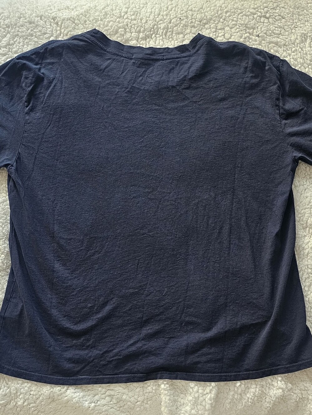 perfectwhitetee Navy Crewneck T-Shirt - Picture 4 of 4